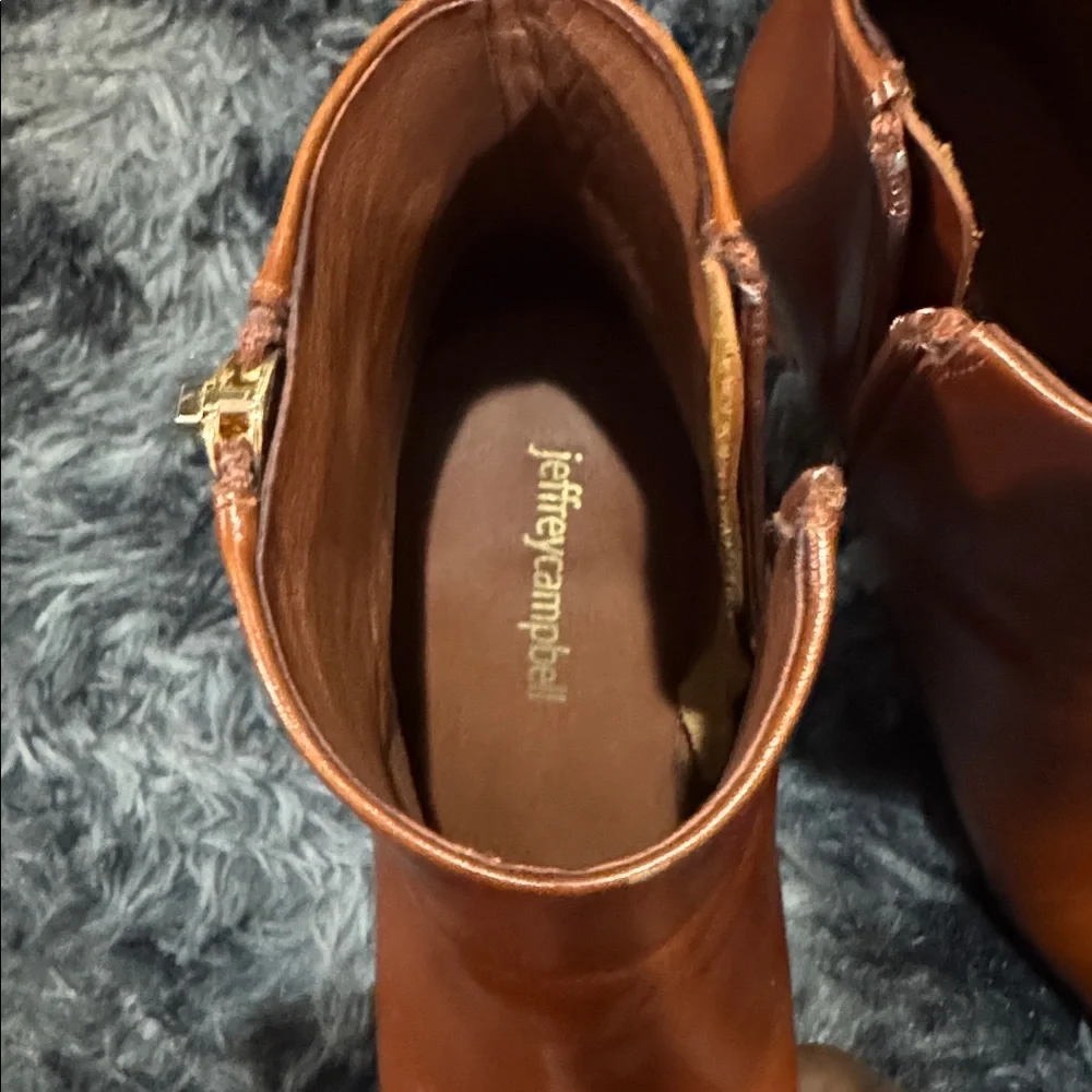 Jeffrey Campbell Elegant Brown Ankle Boots - Picture 7 of 9